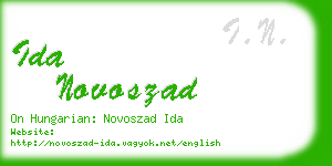 ida novoszad business card